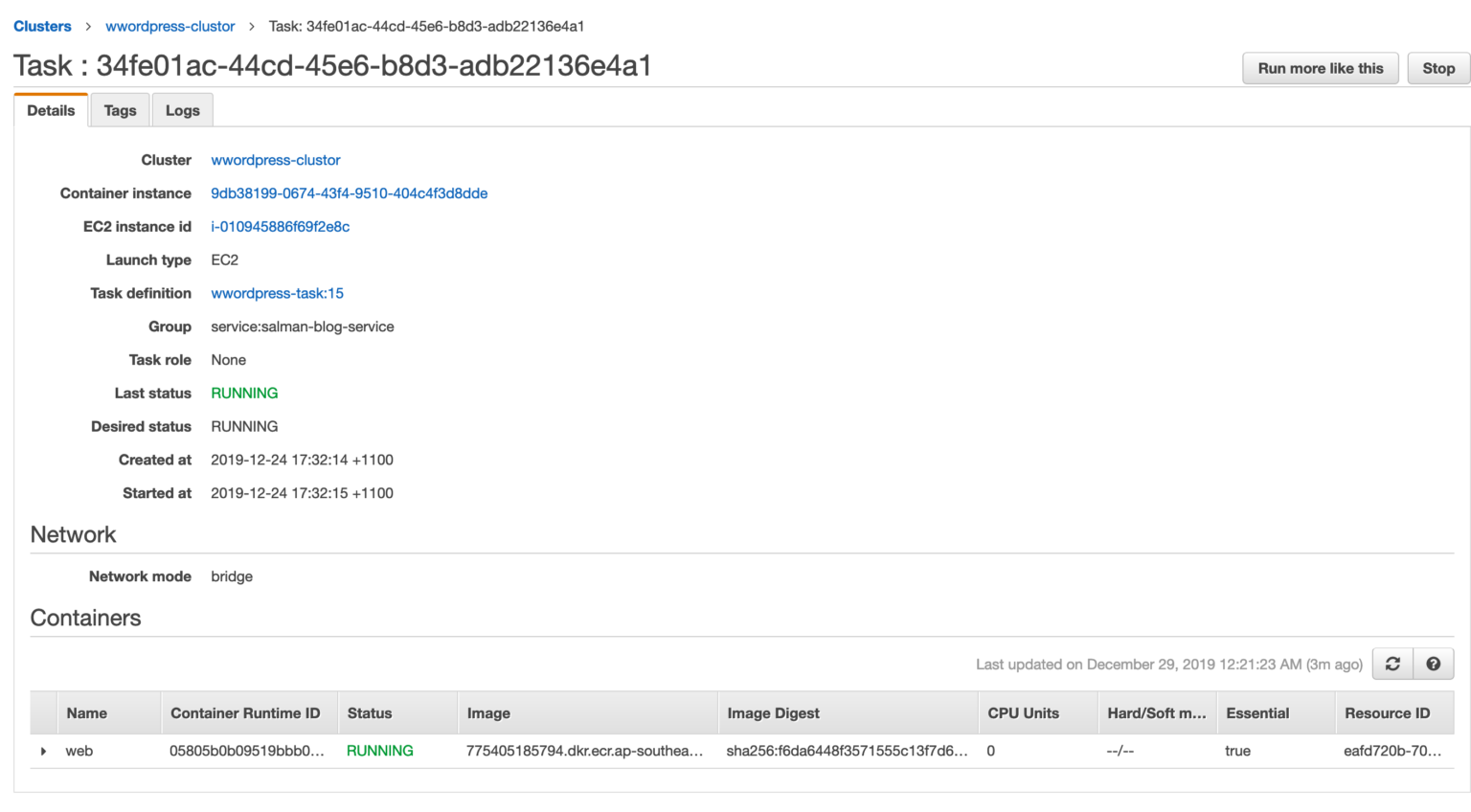 Aws Task Definition